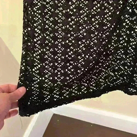 Solitaire Swim Mesh See Through Sheer Black Cover Up Pants Size M - Picture 8 of 9